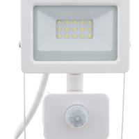 Projecteur LED étanche blanc avec détecteur - Gedimat - ELEXITY