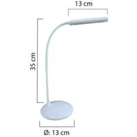 Lampe de bureau LED NELLY blanc, sans fil, avec variateur