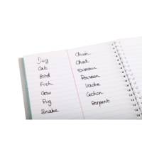 Kover Book Vocabulaire Spirale 14,8x21 100p Ligné + marge centrale