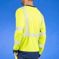 Tee-Shirt ML col en V Haute Visibilité Visio Maille - DMD France