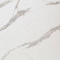 Mange-debout pied noir 70x70cm marbre blanc chant laiton - intérieur - RestooTab