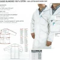 Blouse blanche Tissu 100 % coton 240 g/m² Taille XS - WONDAY