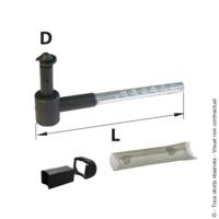 Gond à scellement chimique + entretoise noir - 180mm - Gedimat