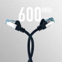 Câble patch RJ45 avec câble cat7 noir 0,5 m