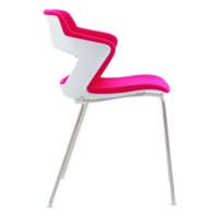 Chaise KAOMA coque plastique assise et dossier recouverts de tissu