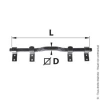 Barre sécurité renforcée volet noir - 410mm - Gedimat - AFBAT