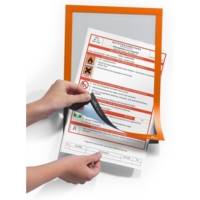 Sachet 2 Cadres D'affichage DURAFRAME® A4 Dos Adhésif Orange
