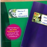 Étiquettes Scolaires Jungle 15 Pièces - Paresseux, Toucan, Koala - 76 x 34 mm