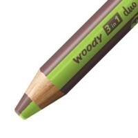 Crayon multi-talents  woody 3 in 1 duo - vert clair-marron