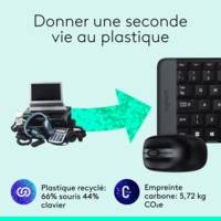 Pack Clavier - Souris MK220 Sans Fil 2.4GHZ AZERTY FR
