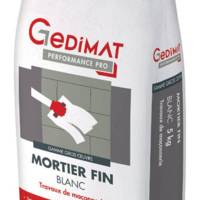 Mortier fin maçonnerie - sac de 5kg - gris - Gedimat - GEDIMAT PERFORMANCE PRO