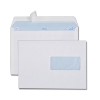 Boîte de 500 enveloppes blanches C5 162x229 80g  fenêtre 45x100
