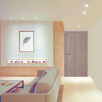 Bloc-porte alvéolaire BRAGA décor café hui.70 à 100 mm - 204 x 93 cm - gauche poussant - Gedimat - VICAIMA