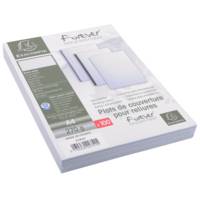 Paquet de 100 couvertures Grain toilé pour reliure A4 Blanc