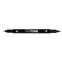 Feutre Dessin Double Pointe 0,8 et 0,3 mm TwinTone noir - TOMBOW