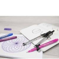 Compas à réglage rapide, argent / noir