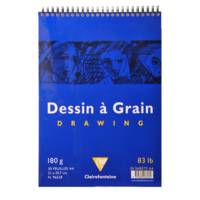 Bloc 30 feuilles Dessin à grain Spirale A4 180g Blanc