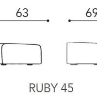 Pouf RUBY d'angle à 45° et 90° en tissu - Mobilier - Collectivité