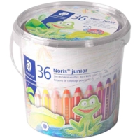 Crayon de couleur hexagonal buddy, seau de 36 +