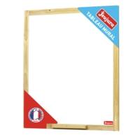 Grand Tableau Mural Blanc Cadre Pin Feutre et Magnetique - 54 x 66 cm