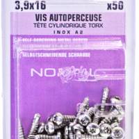 Vis autoperceuse tête cylindrique empreinte Torx matière inox A2 3,9 x 16 mm - Gedimat - NORAIL