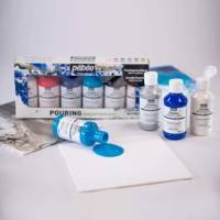 Set de 6 peintures pouring acrylique - 6 x 118 ml - PÉBÉO