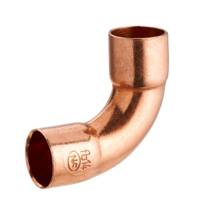 Courbe cuivre à souder - femelle/femelle grand rayon 5002A angle 90° - Gedimat - NOYON ET THIEBAULT