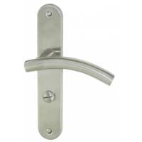 Ensemble sur plaque TUBA inox mat sans trou 195mm - Gedimat - DT 2000