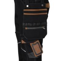 Pantalon de travail multipoches VICENTE noir/camel - Gedimat - NORTH WAYS