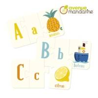 Boite de 28 puzzles 3 pièces Alphabet 6x11 cm