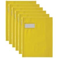 Protège-cahier Styl'SMS 17x22 cm pvc 120 avec Porte-étiquette Jaune - OXFORD