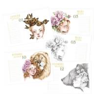 Carnet de coloriage 20 x 25,5 cm - 24 Illustrations - Calendrier PERPÉTUEL Wild