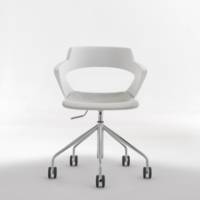 Chaise KAOMA coque plastique base alu assise placet tissu