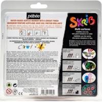 Lot de 6 Marqueurs Dragees Acrylique Brillante Multi Surfaces Pointe 0,7/4mm