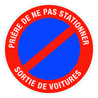 Disque de signalisation PVC stationnement interdit D170mm - Gedimat