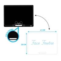 Ardoise Reversible Chat - 41 x 30cm Noir