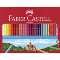 Etui de 60 Crayons de couleurs hexagonaux CASTLE + 2 crayons, taille-crayon et gomme