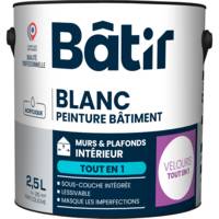 Peinture mur et plafond TOUT EN 1 velours blanc - Gedimat - BATIR