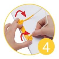 Sachet de 10 JALEMACLIP Système de Reliure Cap 5cm Jaune