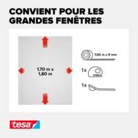 Moustiquaire Insect Stop Comfort pour Porte-Fenêtres 1,70 m x 1,80 m Anthracite