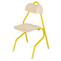 Chaise TEMPO assise et dossier bois Blueprotech® piètement aluminium époxy - T6 - Vert acide 1864 - Mobidecor