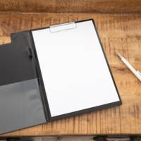 Porte-bloc à pince MAULpoly, plastifié A4, noir