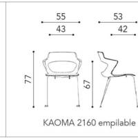 Chaise KAOMA coque plastique - Chaise d'intérieur - Mobilier scolaire