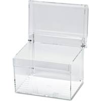 Boîte à fiches Acrylique Transparent A6 avec intercalires