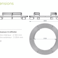 Banquette d'extérieur 8 places Enfant Combinaison 360° AFFINITÉ