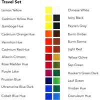 Aquafine - Set de voyage peinture aquarelle - 24 demi-godets, 1 pinceau et 1 palette - DALER ROWNEY
