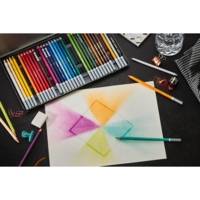 Boîte métal de 60 Crayons de couleur Fusain Pastel CarbOthello + taille-crayon