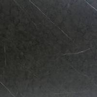 Mange-debout pied noir Ø70cm marquina chants laiton - intérieur - RestooTab