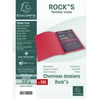 Paquet de 100 chemises ROCK''S 210g - 24x32cm - Rouge - EXACOMPTA