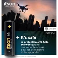 Pack de 4 Piles Alcalines LR6/AA 1,5V itsPREMIUM